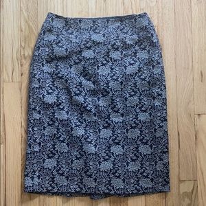 Ann Taylor Floral Print Lined Skirt